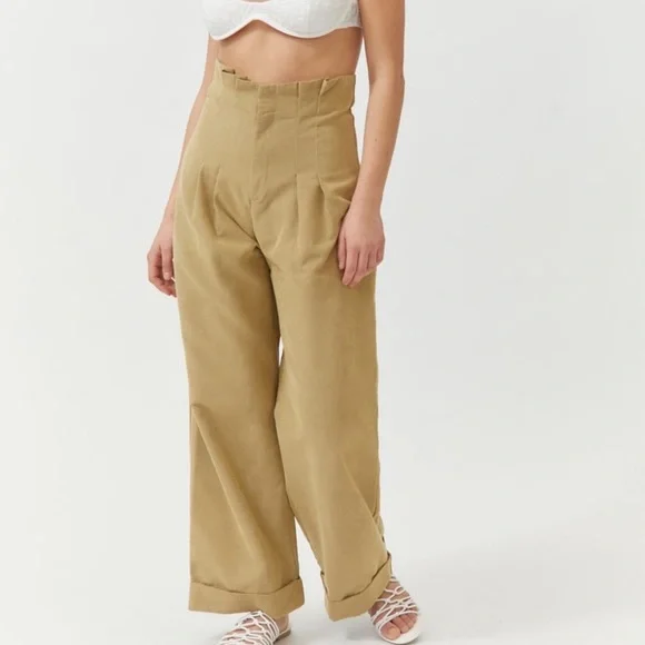 Urban Outfitters Estelle Corset-Waist Trouser Pant NWT Size 0 - Picture 1 of 9